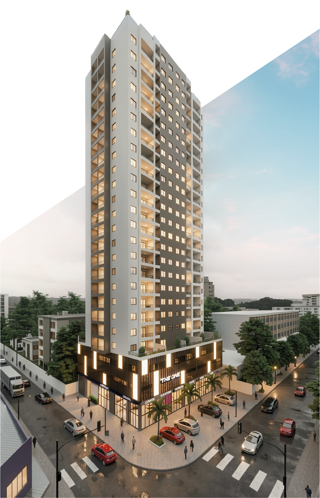 Perspectiva do empreendimento The One
